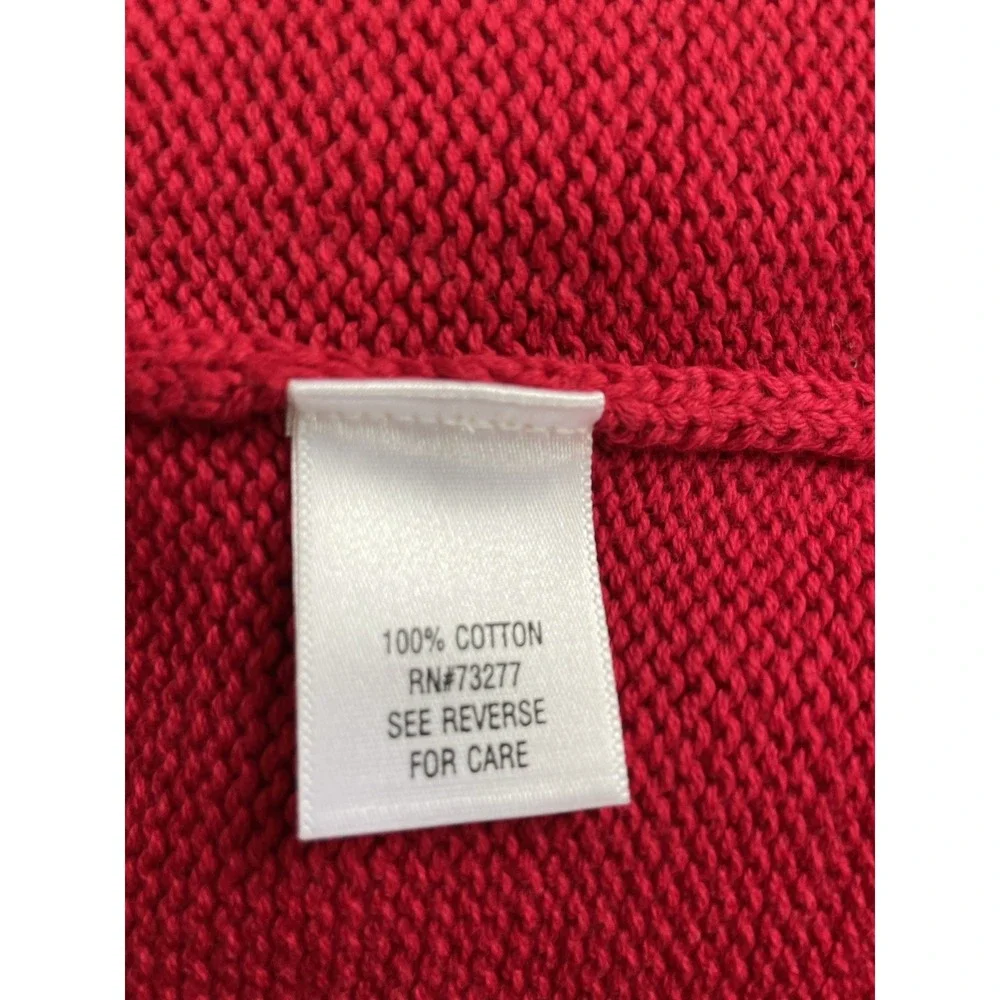NWT Croft & Barrow Womens XL‎ Sweater Red Tight Knit Crew Neck - Picture 8 of 11